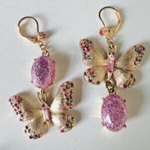 Betsey Johnson Mismatched Butterfly Earrings